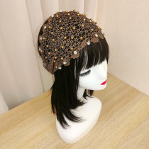 Internet celebrity covers broken hair and white hair new style versatile hairband and headgear for going out sliding hair cover plum blossom Internet celebrity wide headgear