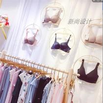 Underwear store window ceiling hanging bra display rack round wall hanging shelf circle hanger with rope bra rack