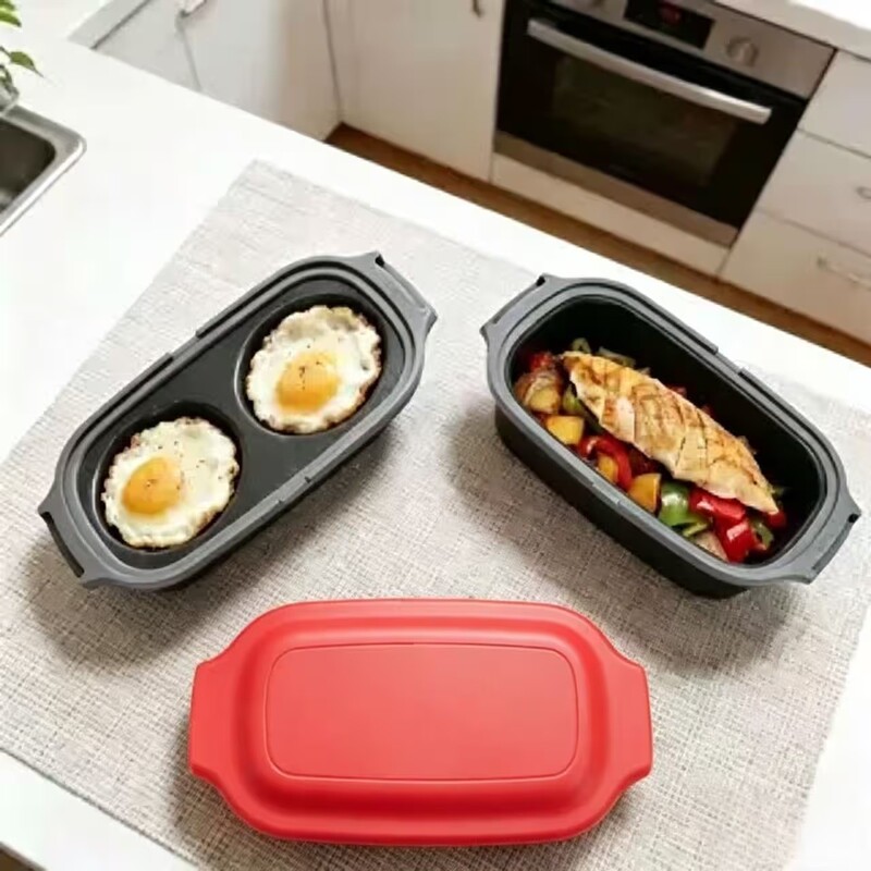 Multifunctional Frying Pan, Bread Toaster, Microwave-Specific Cookware Set, Can Be Used for Frying Eggs, Making Cakes, Etc