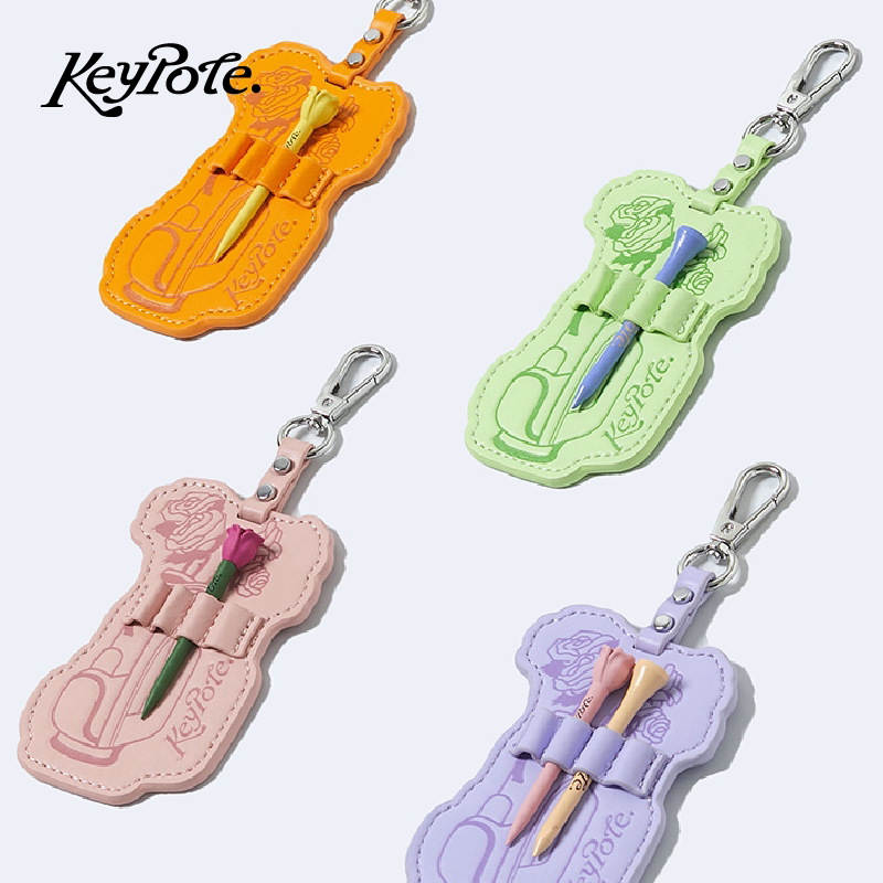 Keypote Golf Themed Accessory Pendant, Ball Tee Storage Bag Pendant, Can Be DIY with Name Engraving