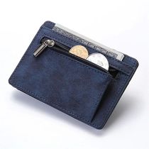 Ultra Thin Mini Wallet Mens Small Wallet Business PU Leathe