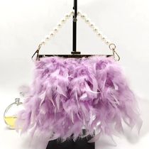 2024 Luxury Fashion Womens Bag Ostrich Fur Feather Tassel E