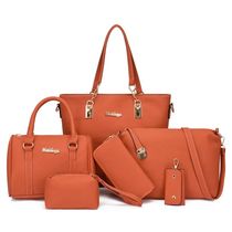 6PCS Womens Bag Set Fashion PU Leather Ladies Handbag Water
