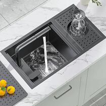 304 stainless steel hidden island bar sink with cover cup washer single slot mini small vegetable sink