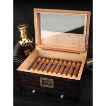 Cigar box cedar wood box cigar humidor large capacity storage snow cigarette box professional seal plus box double layer