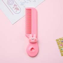 Cute childrens mini comb cartoon portable portable round-tooth comb for broken hair with bangs little girl hair comb