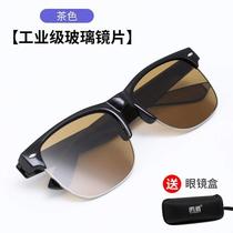 New gas-fired electric welding flat glasses for men and womens transparent arc shield sunglasses for welders