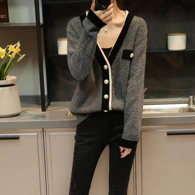 Heavy work lace LP cashmere cardiovert jacket for a long time