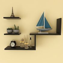 Desk wall backsplash wall shelf punch-free bookshelf creative living room bedroom wooden partition modern minimalist wall