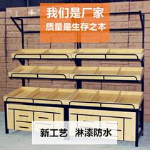 Supermarket fruit shelf display rack multi-functional fruit shelf shelf vegetable shelf steel wooden shelf fruit shop Nakajima