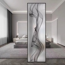 Modern minimalist art glass screen partition tempered frosted light luxury living room translucent home entrance decoration