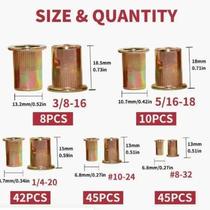 New hot style 150 inch blind rivet nut carbon steel color zinc plated blind rivet inch thread insert combination