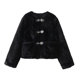 Gaohuo 2024 Spring New Style ເຄື່ອງນຸ່ງຜູ້ຍິງແບບເອີຣົບແລະອາເມລິກາແບບສອງສີ Spring Buckle Fleece Jacket Coat Fashionable and Versatile Baseball