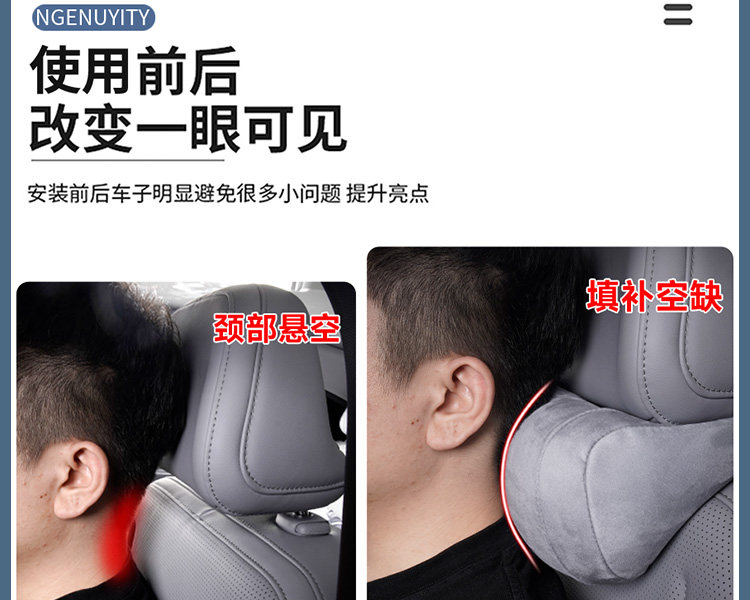 Suitable for Xpeng M03 Neck Pillow, Memory Foam Lumbar Pillow, Same Model as in the Mall, Xpeng M03 Dedicated Headrest and Lumbar Pillow for All Seasons