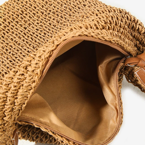 Сумка через плечо для отдыха, соломенная пляжная сумка на одно плечо