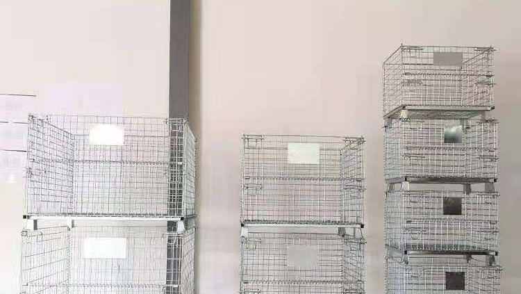 Хранение клетке 折叠储物笼储物笼铁架周转笼铁篮笼仓库笼钢丝笼蝴蝶笼金属铁笼
