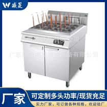Commercial induction noodle cooking stove barrel with counter seat Malatang vertical all-in-one stove noodle restaurant hotel soup noodle stove equipment customization