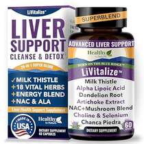 LiVitalize 28-in-1 Liver Health Support with Milk Thistle