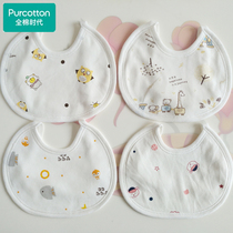 Pure cotton era baby saliva napkin baby small bib pure cotton lace newborn child saliva pocket round bib spring
