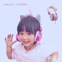 Spot head-mounted Amazon best-selling unicorn cartoon mobile phone computer gift wired childrens headphones
