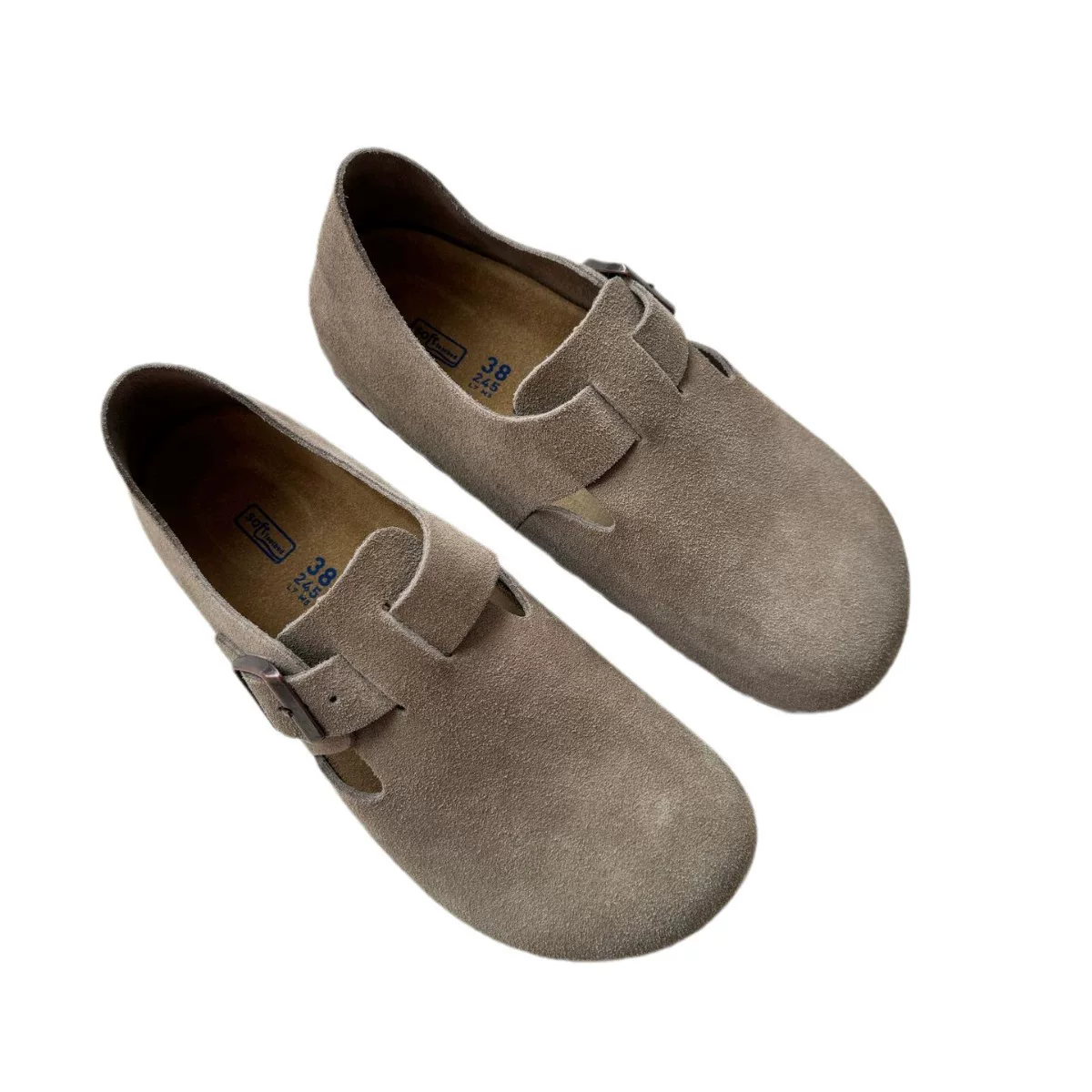 Женские обувь Болин с кожаной пробкой, обувь типа loafers без застежки, головка Бао, одиночные туфли 2024 весна-осень