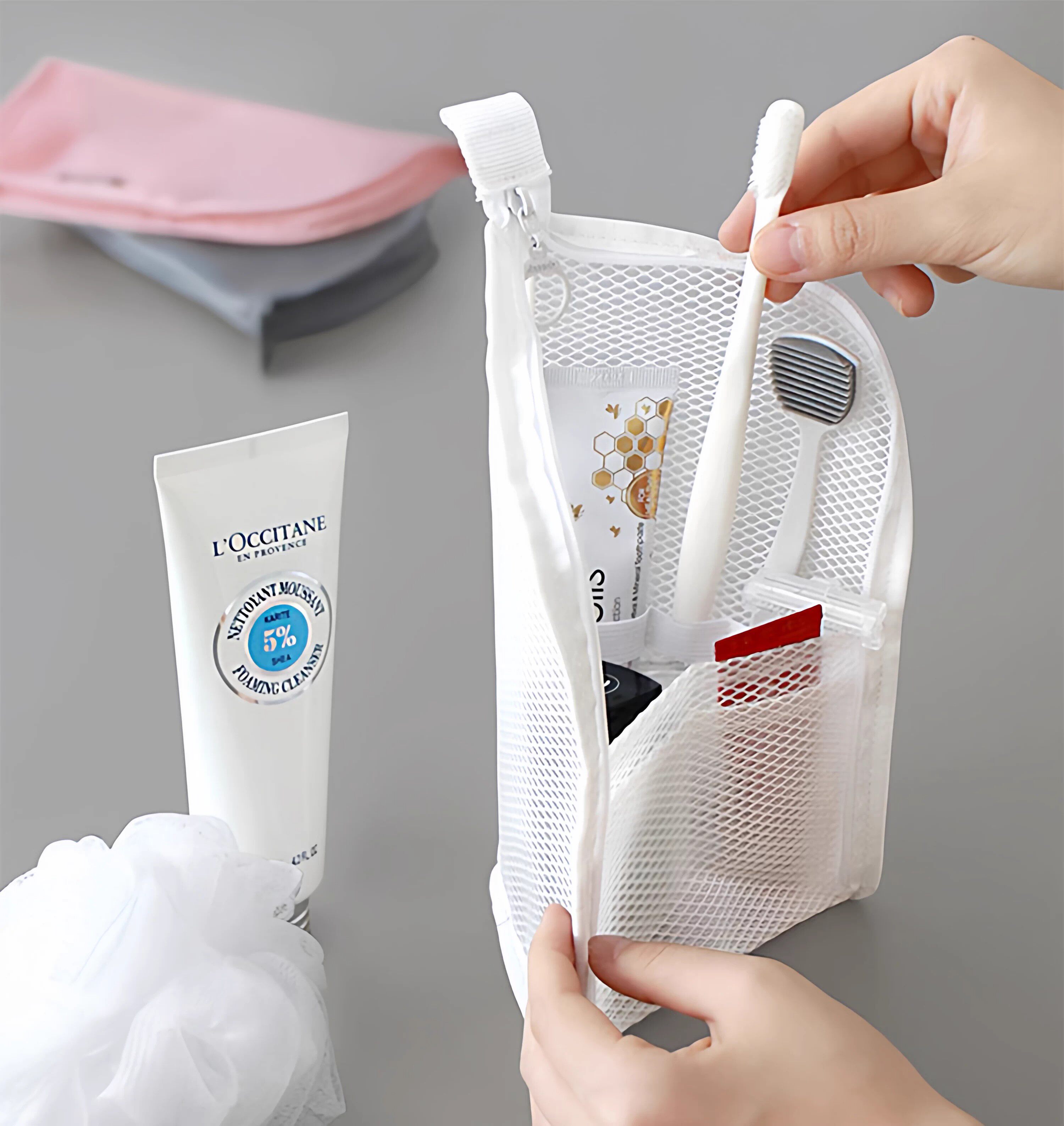 Standalone Wash Bag Large Capacity Multifunctional Cosmetic Organizer Portable Travel Toiletry Bag