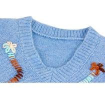 New high-end sweater direct supply small batch 2024 new hand-embroidered vest sweater womens sweater outer