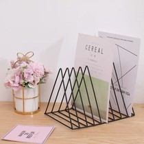 Vinyl record storage rack suitable for bookshelf placed on the table CD display rack vinyl record display frame triangle