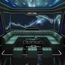 Qingba special deck coffee table custom home ktv sofa bar karaoke box corner party room UL type