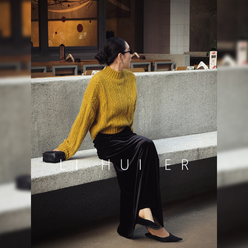 Lihuier Li Hui'Er Saint Lodia Miu Series High-Quality Velvet Skirt That Covers the Hips and Makes You Look Slimmer, A-Line Long Skirt Lihuier Li Hui'Er Saint Lodia Miu Series High-Quality Velvet Skirt That Covers the Hips and Makes You Look Slimmer, A-Line Long Skirt