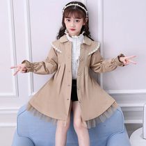 Balabala girls coat spring and autumn 2024 new style foreign style girls spring style childrens spring style