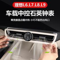 Suitable for ideal L6L7L8L9 central control quartz watch car luminous high-end clock car interior supplies decoration modification