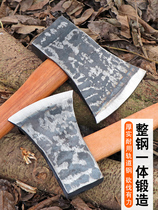 Outdoor ax dedicated to chopping firewood extra large track steel high manganese steel wooden handle mountain logging firefighting carpentry ax