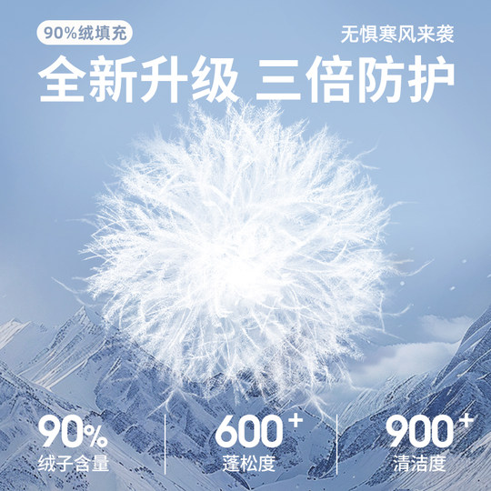 Jeanswest Lightweight Stand-Up Collar down Jacket for Men, Winter Three-In-One Ribbed Lining, 90% Duck Down, Warm and Cold-Resistant Trendy Coat