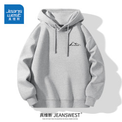 Jeanswest Hooded Sweatshirt for Men 2025 Autumn New Style Loose Versatile Student Casual Hoodie Jacket Trendy