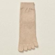 New 2024 new autumn and winter wool toe socks mid-calf socks solid color warm anti-pilling split toe deodorant soft