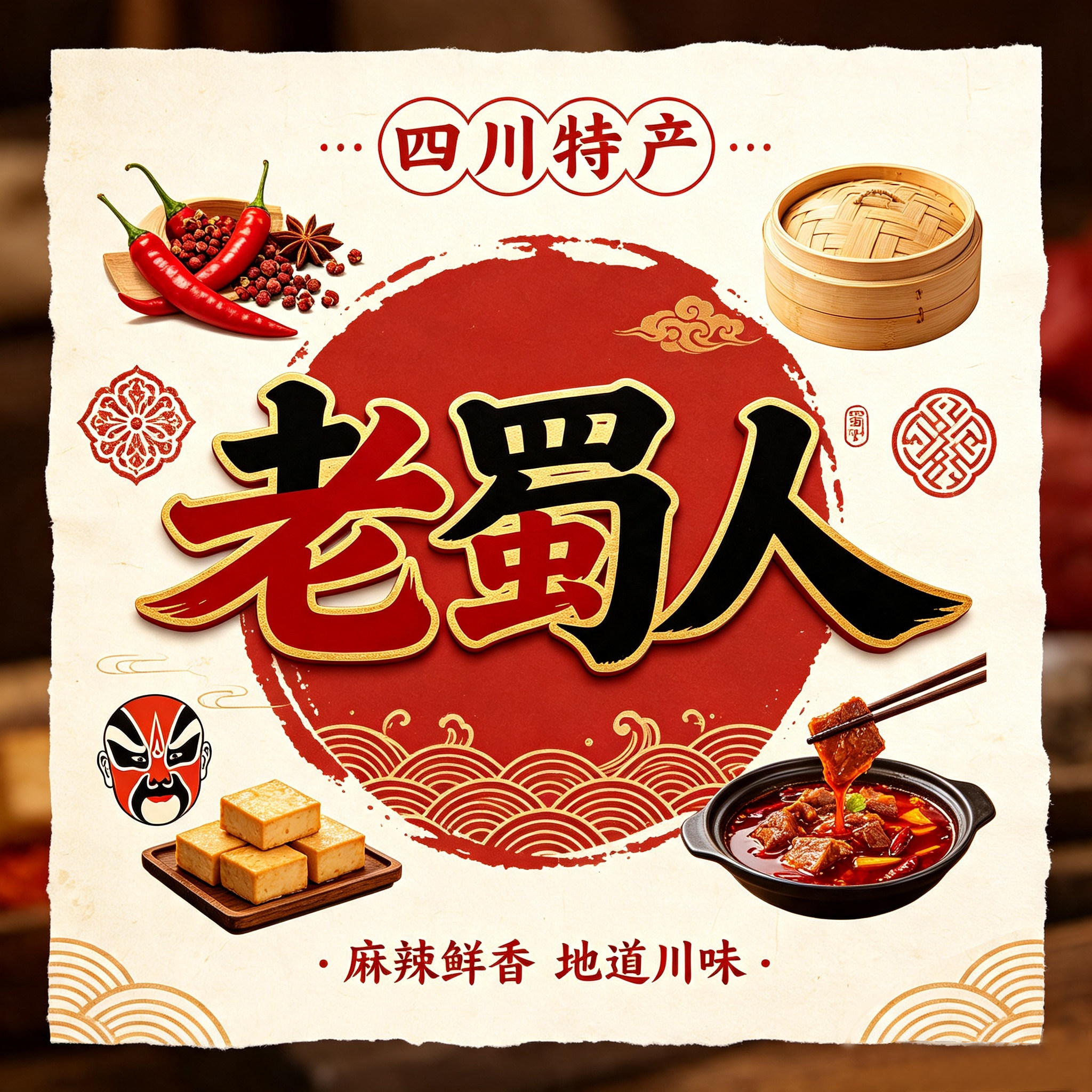 老蜀人特产店的LOGO
