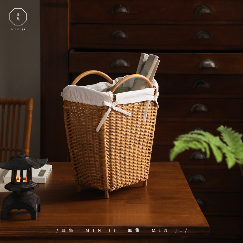 Wooden Plate Collection | Chengyue Book Basket - Indonesian Imported Rattan Household Storage Basket for Miscellaneous Items, Study Room Scroll and Drawing Storage Bin Wooden Plate Collection | Chengyue Book Basket - Indonesian Imported Rattan Household Storage Basket for Miscellaneous Items, Study Room Scroll and Drawing Storage Bin