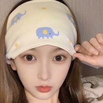 Spring and summer thin pure cotton maternal confinement headband Internet celebrity headscarf hat pregnant women breathable postpartum forehead protector headscarf