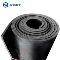 Zhongbao Electrician 10KV 5mm thick 1*10 meters roll ordinary insulating rubber mat non-slip floor mat black for power distribution room