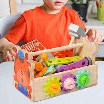 Wooden Kids Tool Set Education Learning Cognive