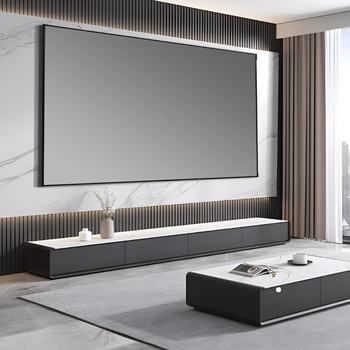 Projector Frame Screen, Electric Screen, Wall-Mounted Screen Bracket, Screen for Home, Commercial, Outdoor Use, Ultra-Clear Integrated Ultra-Narrow Frame Anti-Light Screen