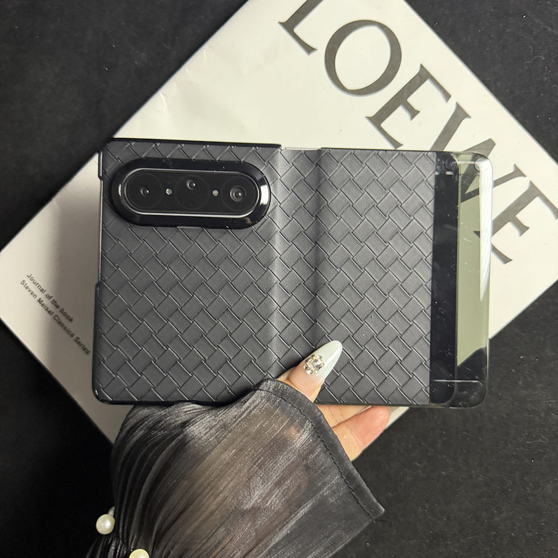 Pure Black Woven Pattern Case Suitable for Huawei Puraxmax Collector's Edition Phone Case, Puraxmax Foldable Case, Puraxmax Collector's Edition Shell, Puraxmax Magnetic Flip Cover with Smart Window for Men and Women Pure Black Woven Pattern Case Suitable for Huawei Puraxmax Collector's Edition Phone Case, Puraxmax Foldable Case, Puraxmax Collector's Edition Shell, Puraxmax Magnetic Flip Cover with Smart Window for Men and Women