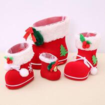Christmas stocking decoration pendant candy boots creative gift bag small boots gift bag small ornaments Christmas decorations