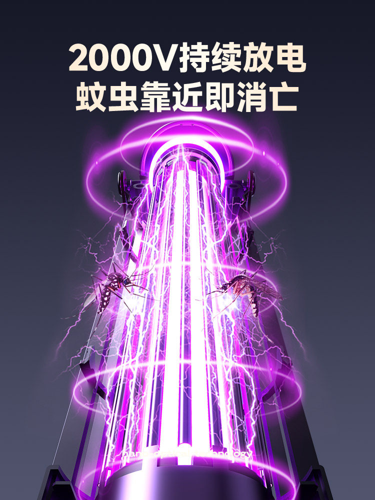 2025 New Mosquito Killer Lamp, Mosquito Suction and Electric Shock Fly Killer, Household Mosquito Repellent Device, Indoor Baby Bedroom Outdoor Mosquito Trap