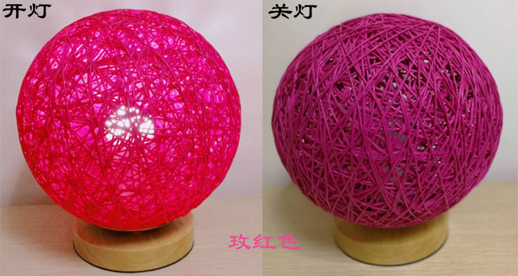 Мяч для сепак такро 藤球台灯网红床头柜led小夜灯卧室装饰创意简约现代实木时尚礼品 30025069481