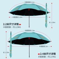 Tuku new product upgrade black plastic fishing umbrella carbon pole universal outdoor fishing umbrella sunshade umbrella waterproof sun protection