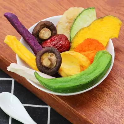 Mixed dried fruits and vegetables crispy slices 500g grams of dried fruits and vegetables assorted mixed pregnant women and children love to eat snacks