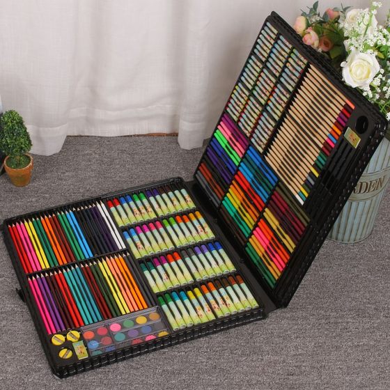小学生画笔套装礼盒美术s文具学习用品蜡笔工具画画组合绘画水彩