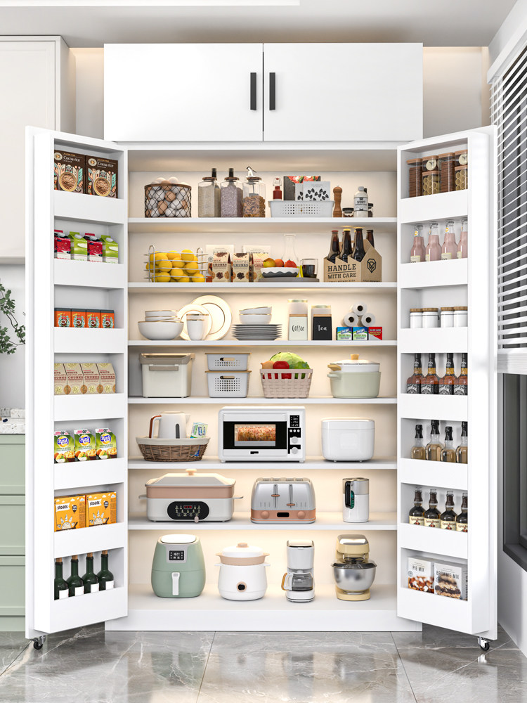 Kitchen Refrigerator Door Storage Cabinet Living Room Snack Wine Sideboard Large Capacity Microwave Dinner Plate Multi-Layer Storage Cabinet